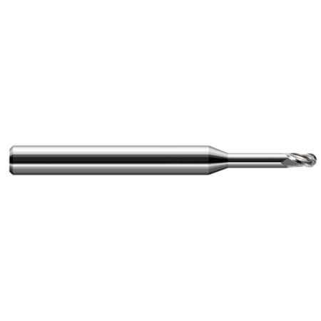 Harvey Tool Miniature End Mill - Ball - Long Reach, Stub Flute, 0.0930" (3/32) 860693